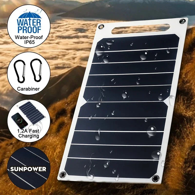 Panneau Solaire 6W USB Portable Monocristallin Camping Randonnée – CLEVI Paris