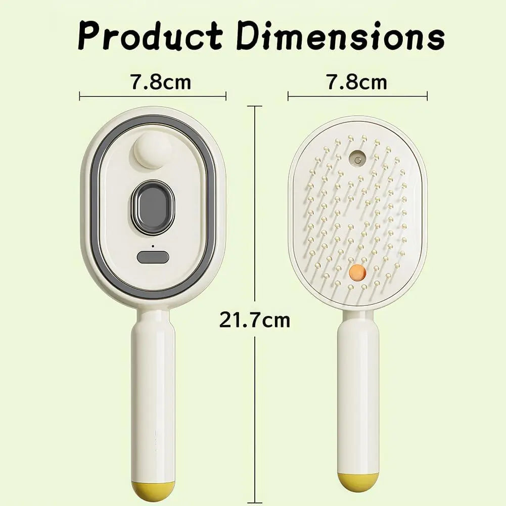 Brosse Massage Électrique 3-en-1 Spray Hydratant Cuir Chevelu Rechargeable – CLEVI Paris