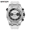 SANDA 7027 Montre Homme Double Affichage Analogique LED Bracelet PU 53mm Multifonctions 3 ATM 3 Coloris – CLEVI Paris