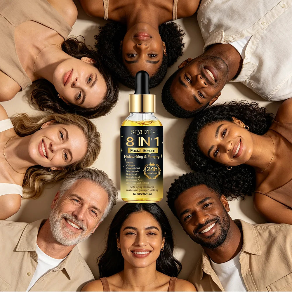 Sérum Visage 8-en-1 Hydratant & Raffermissant | Niacinamide Collagène Céramides Aloé – CLEVI Paris