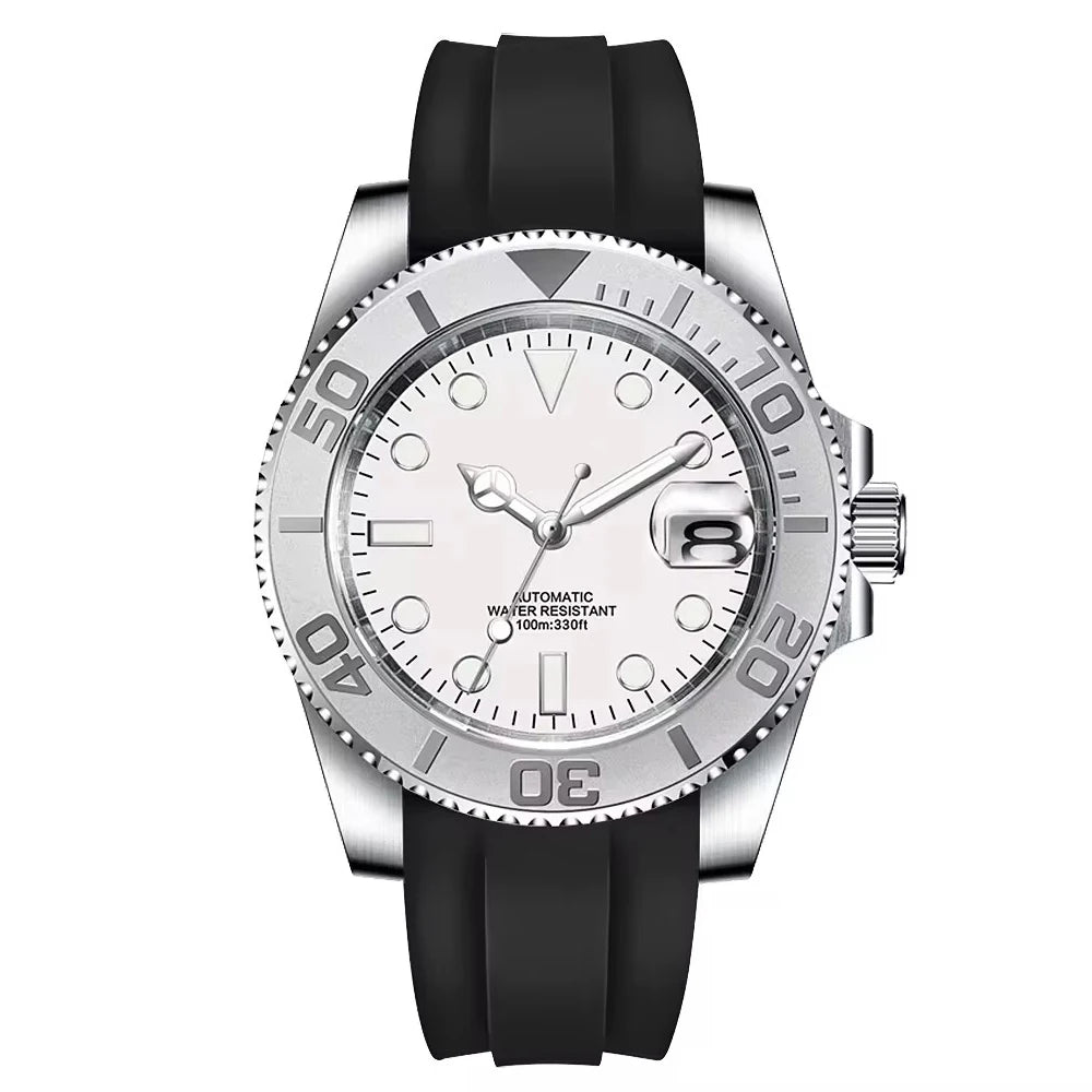 Montre Automatique Homme Corgeut 40mm – NH35 / PT5000 / Miyota Lunette Céramique Bracelet Caoutchouc – CLEVI Paris