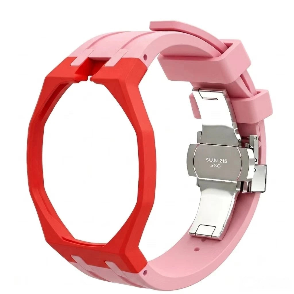 Kit Bracelet FKM + Boîtier Céramique Compatible Swatch x AP Royal Oak Boucle Déployante – CLEVI Paris