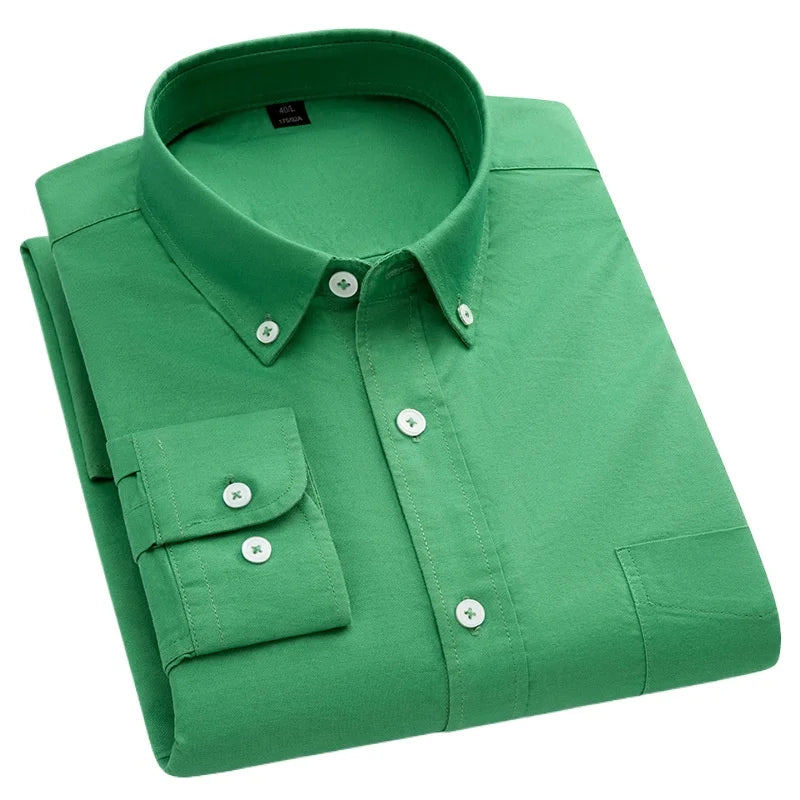 Chemise Oxford Homme Casual Manches Longues – CLEVI Paris