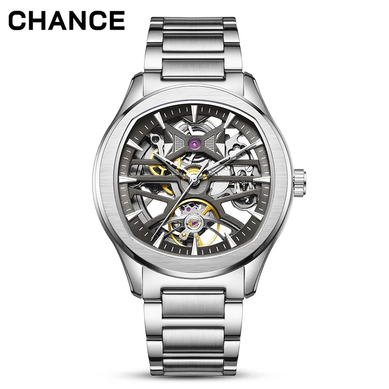 MORDO Montre Automatique Homme Squelette Acier Inoxydable Lumineux Sport 40mm – CLEVI Paris