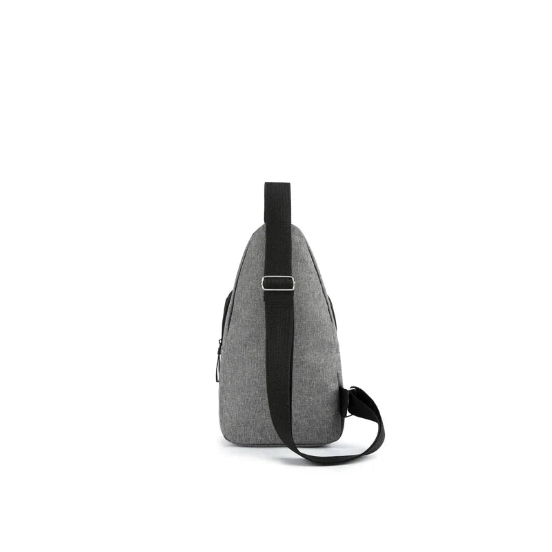 Sac Bandoulière Crossbody Homme — Chest Bag Tendance, Fermeture Éclair, Bleu Gris Noir | CLEVI Paris