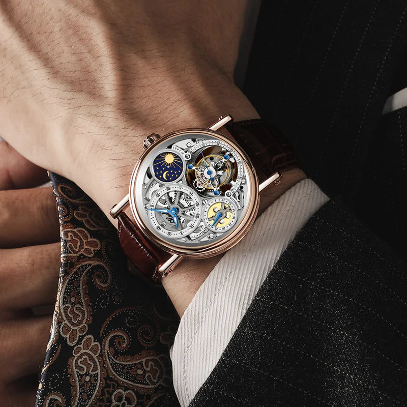 Montre Homme GMT Tourbillon Squelette Haofa Tiangong – CLEVI Paris