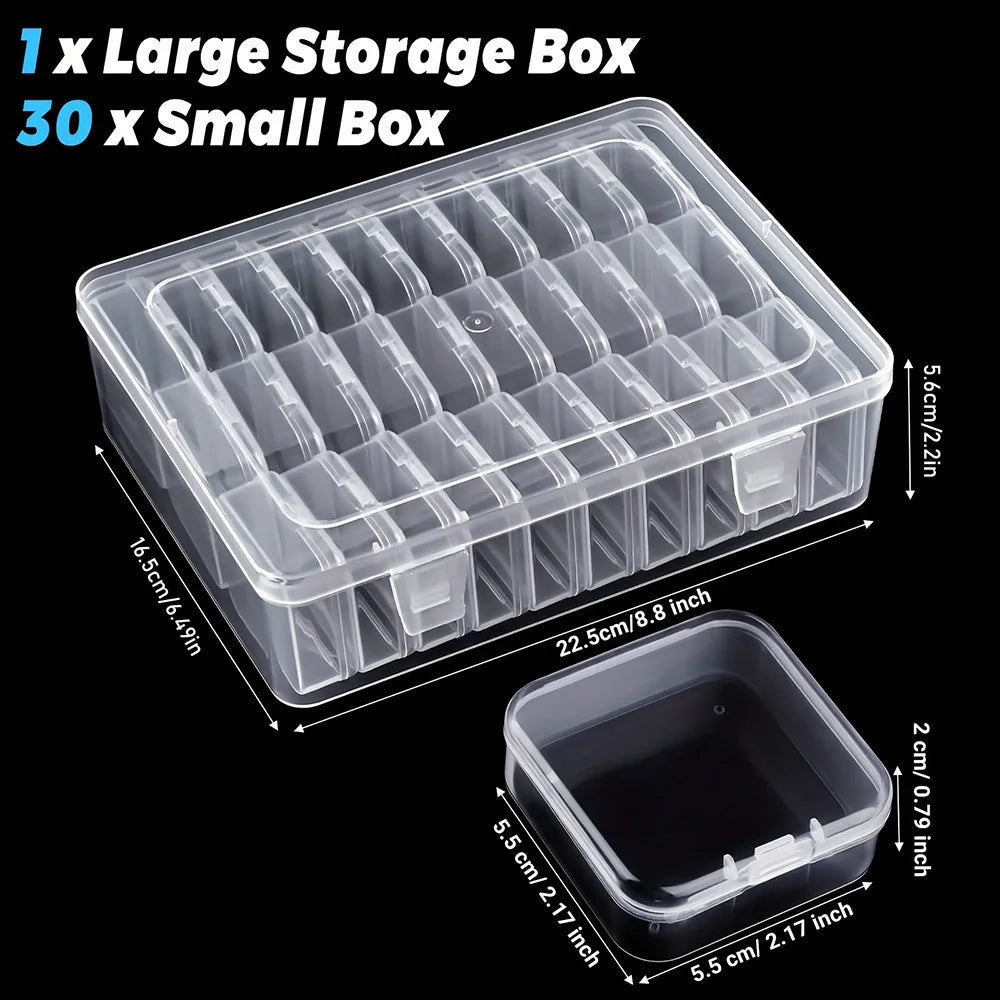 Boîte de Rangement Plastique Multi-Cases | Diamond Painting, Nail Art, Bijoux & Strass – CLEVI Paris