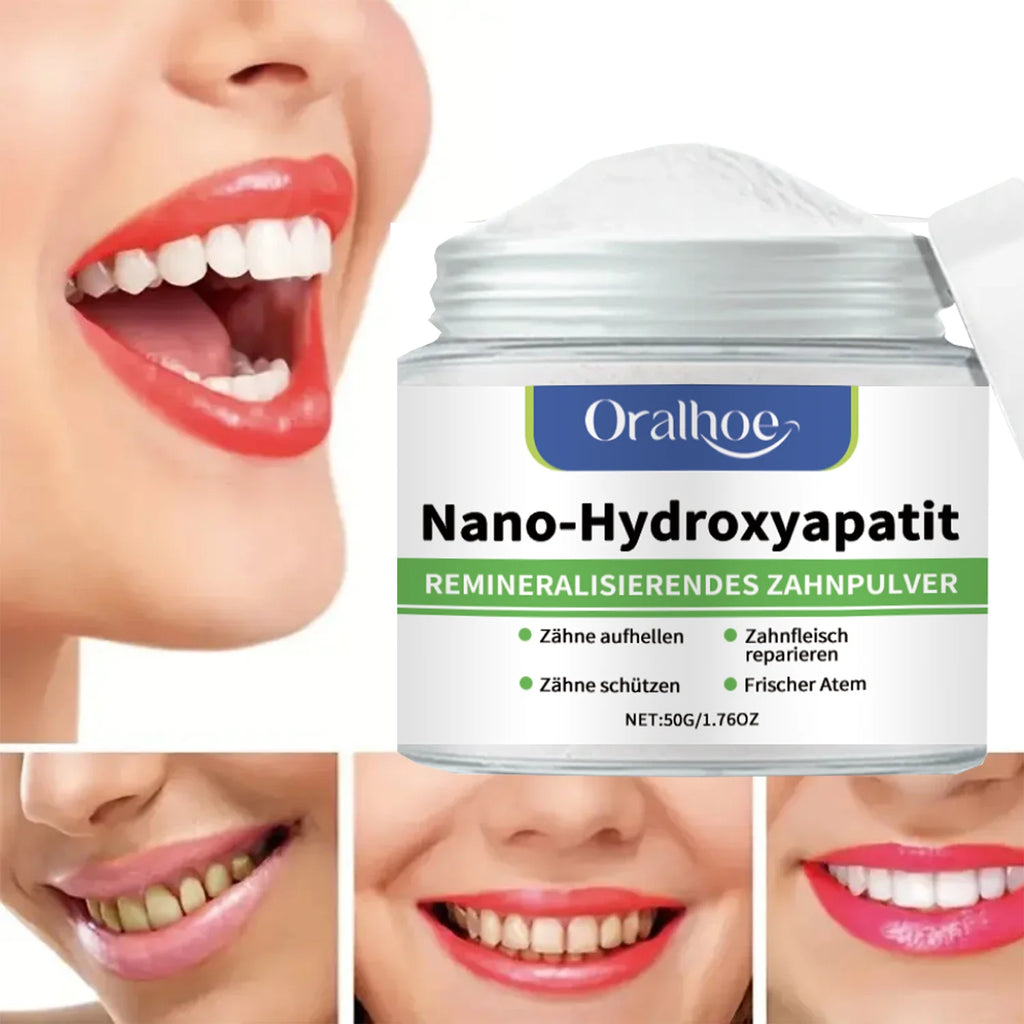 Poudre Dentifrice Blanchissante à l'Hydroxyapatite 10% | Menthe Fraîche & Réparation Émail
