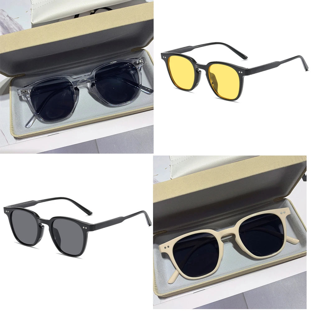 Lunettes de Soleil Carrées Vintage Miroir Unisexe – CLEVI Paris
