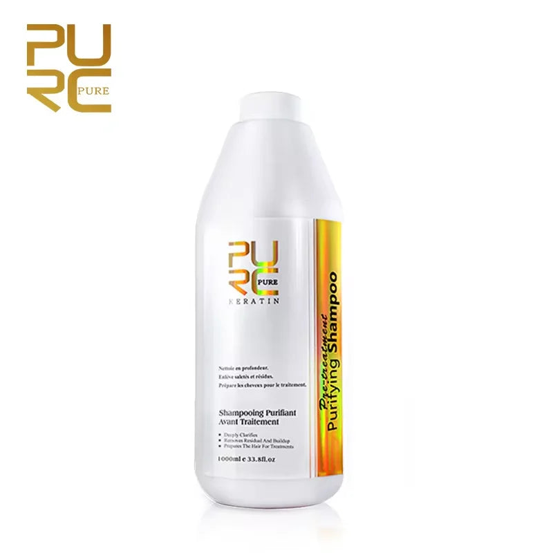 Shampooing Purifiant & Après-Shampoing PURC – Soin Kératine Professionnel, Lissage & Brillance