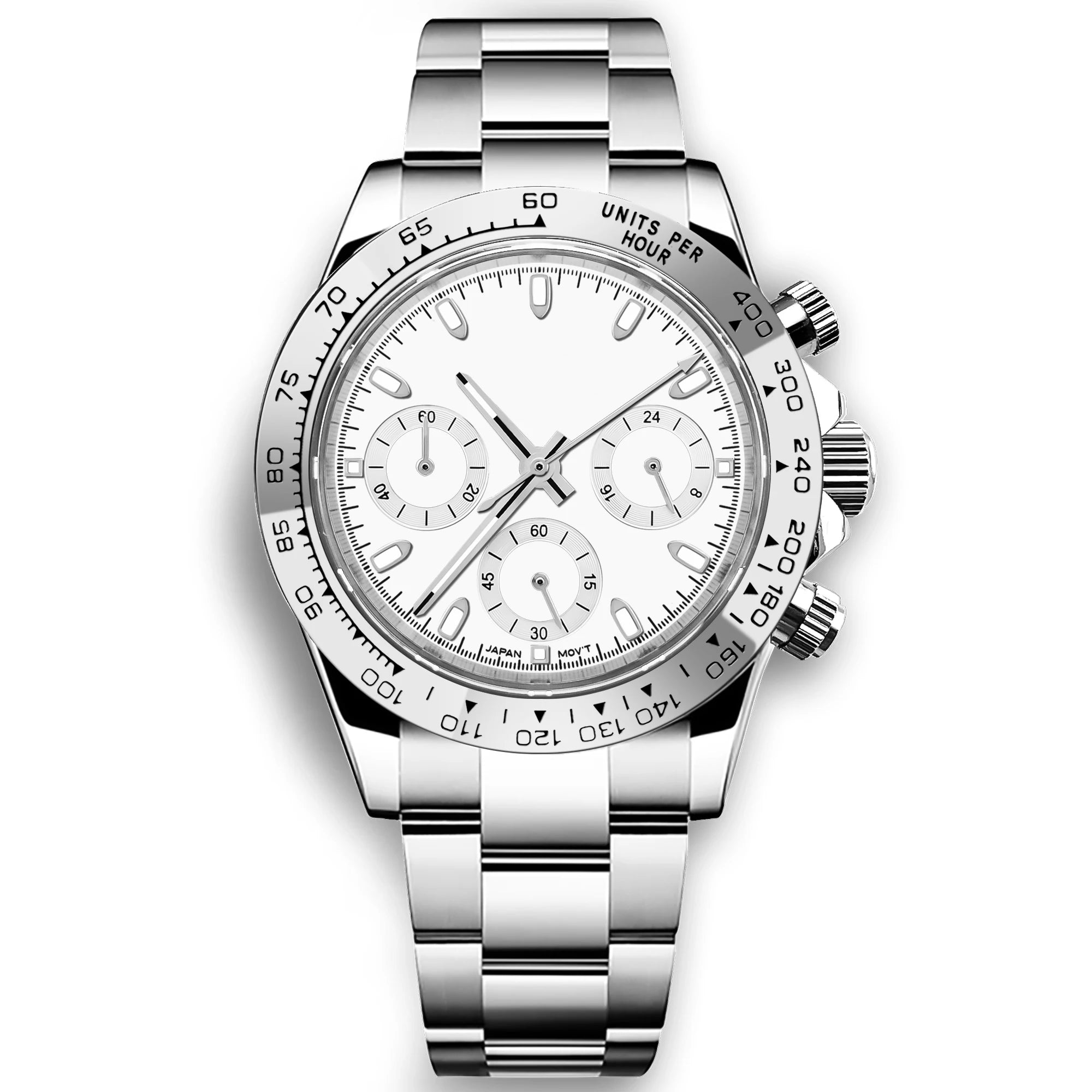 Montre Chronographe Homme Corgeut 39MM Quartz Seiko VK63 Acier Saphir Étanche 50M – CLEVI Paris