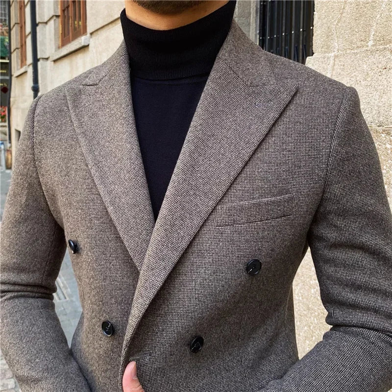 Costume homme 2 pièces en polyester et laine – CLEVI Paris