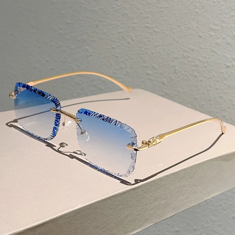 Lunettes de Soleil Sans Monture Carrées Verres Dégradés UV400 — CLEVI Paris