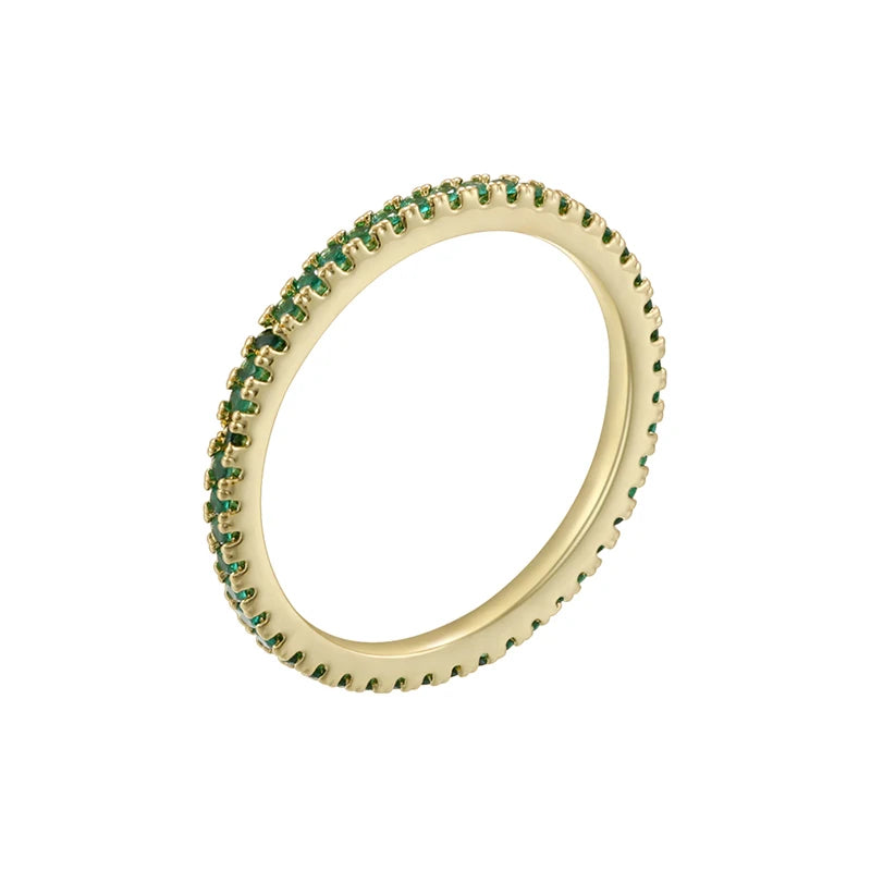 Bague Couple ZHUKOU Style Coréen Pierre CZ Plaqué Or 18K Unisexe Tailles 6-7-8 – CLEVI Paris