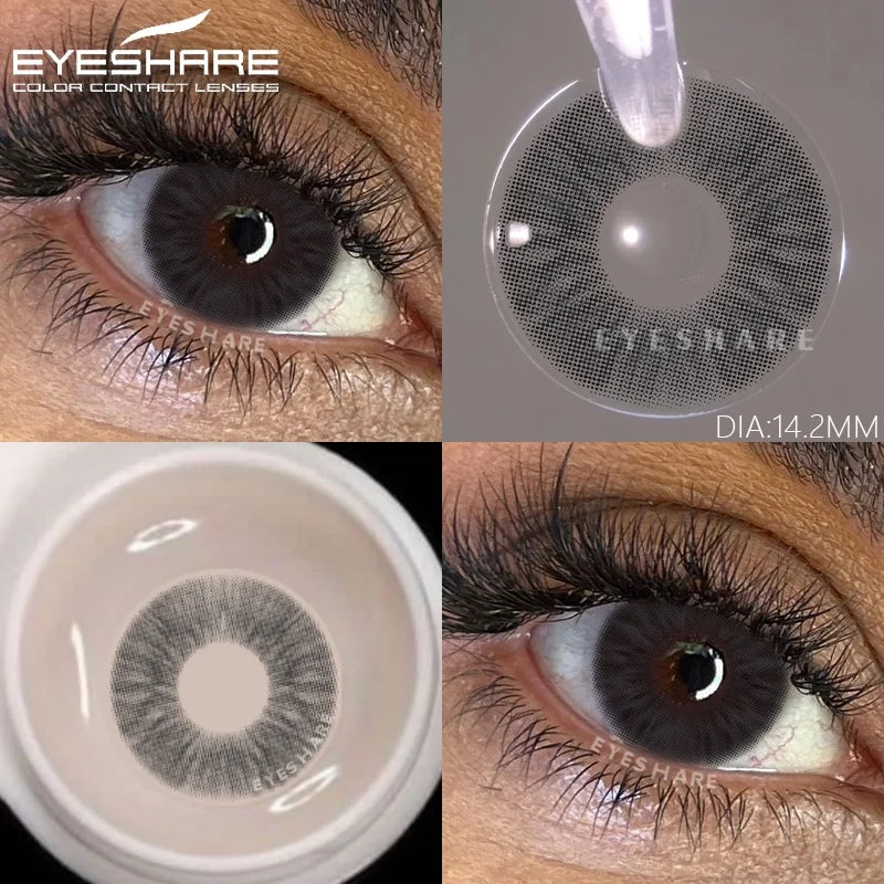 Lentilles de Contact Colorées EYESHARE – 15 Teintes, Port Annuel, Sans Correction