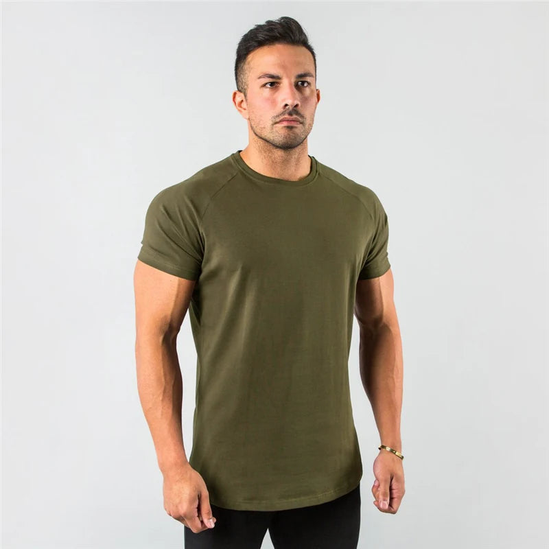 T-Shirt Homme Fitness Slim Fit Coton Élasthanne Col Rond 6 Coloris – CLEVI Paris
