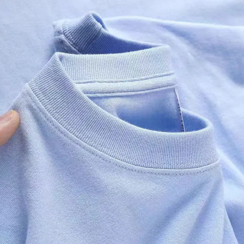 T-Shirt Unisexe Coton Lourd 400g Col Rond Manches Courtes Coupe Ample Été – CLEVI Paris