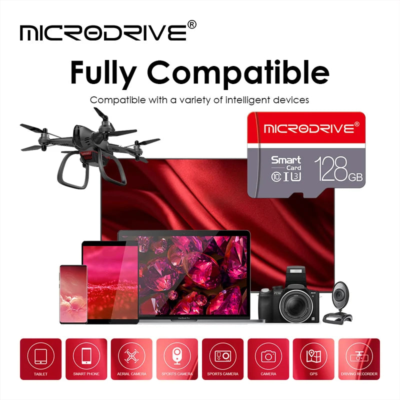 Carte Mémoire Micro SD MicroDrive | Class 10 U3 V30 A1, 8–256 Go, Smartphone Caméra Dashcam – CLEVI Paris