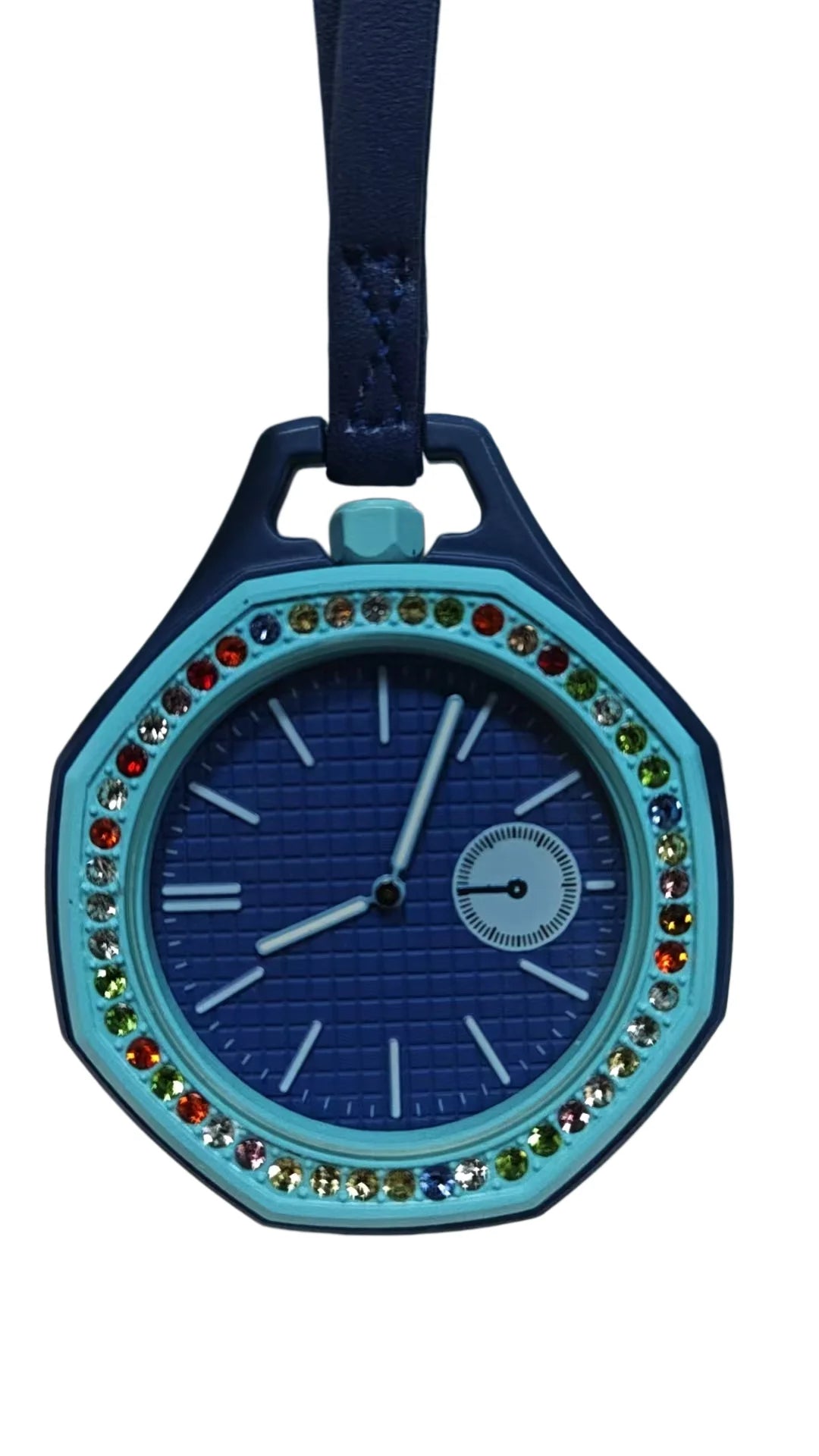 Montre de Poche Octogonale Quartz Lanière Microfibre Collier 3 Coloris Casual – CLEVI Paris