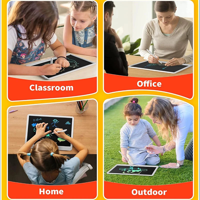 Ardoise LCD Enfant RSP Tablette Dessin Éducative 11/13/16 Pouces 3-8 Ans – CLEVI Paris