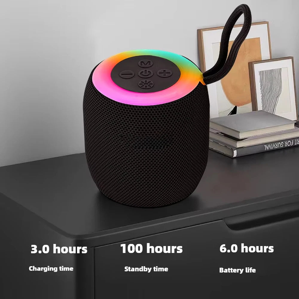 Enceinte Bluetooth Portable Mini LED Colorées | 5W, Batterie 800 mAh, Camping & Maison, 4 Coloris – CLEVI Paris
