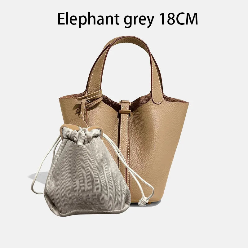 Sac Seau Femme Cuir Véritable Vache 2 Tailles 50+ Coloris Quincaillerie Argentée ou Dorée – CLEVI Paris