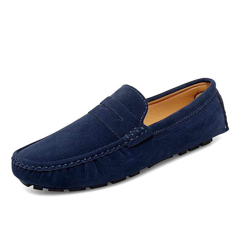 Mocassins Homme Cuir Suédé Yeinshaars – Chaussures Plates Confortables Slip-On – CLEVI Paris