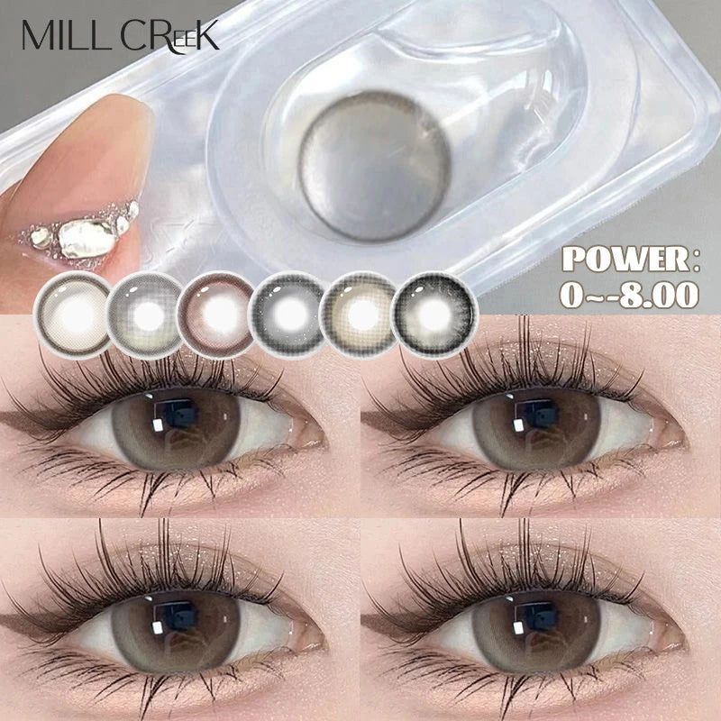 Lentilles de Contact Colorées Mill Creek | Myopie | 8 Coloris | Port Annuel – CLEVI Paris