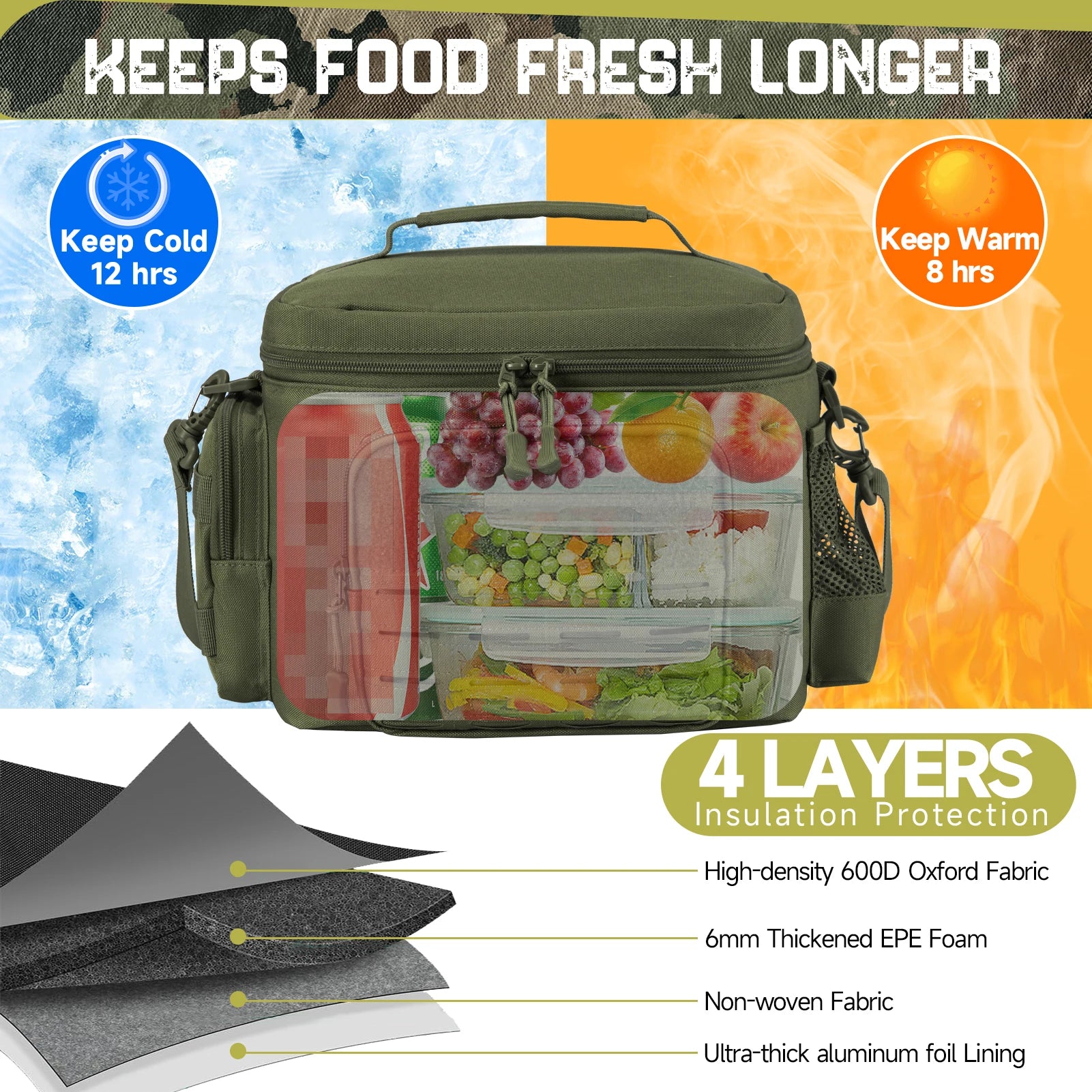 Sac Repas Tactique Isotherme Homme Outdoor — CLEVI Paris