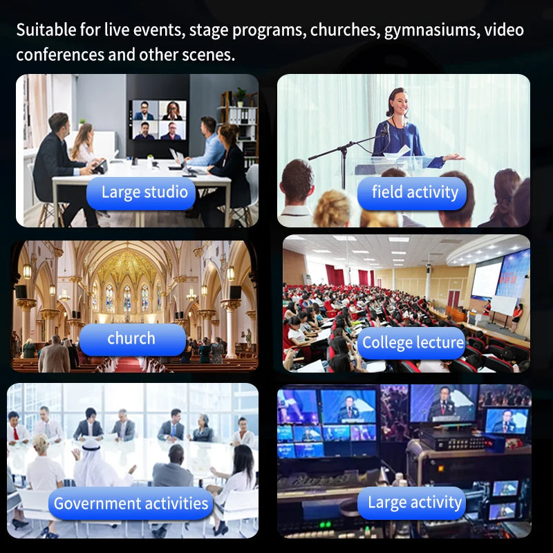 Caméra PTZ 4K SGSHIXV – Suivi IA 20x Zoom Optique Capteur Sony 8MP HDMI USB LAN PoE Conférence Diffusion Live – CLEVI Paris