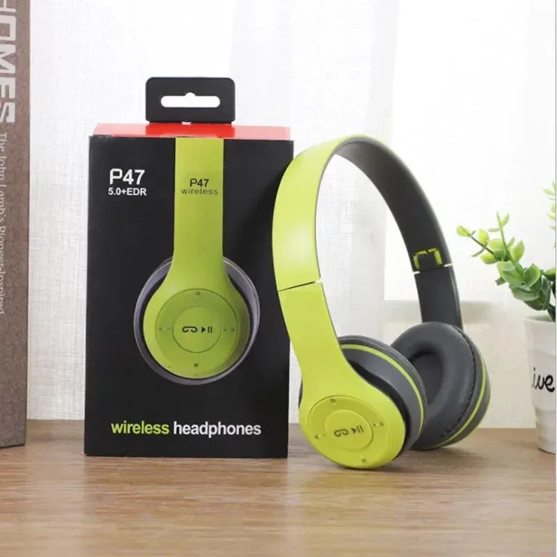 Casque Bluetooth P47 HiFi Bass Pliable Micro Enfant Gaming – CLEVI Paris