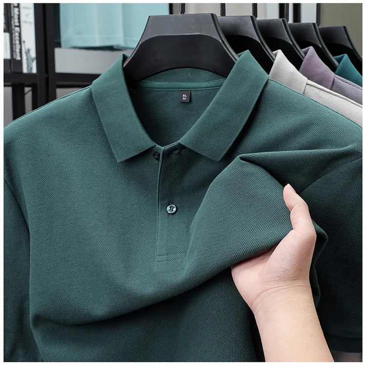 Polo Homme ELITEVESTA 100% Coton – 19 Coloris, Coupe Regular, Anti-Boulochage