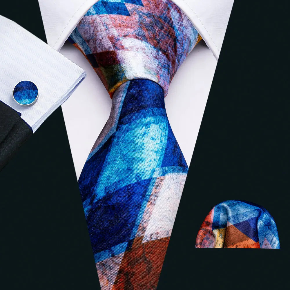Ensemble cravate homme imprimée avec accessoires – CLEVI Paris