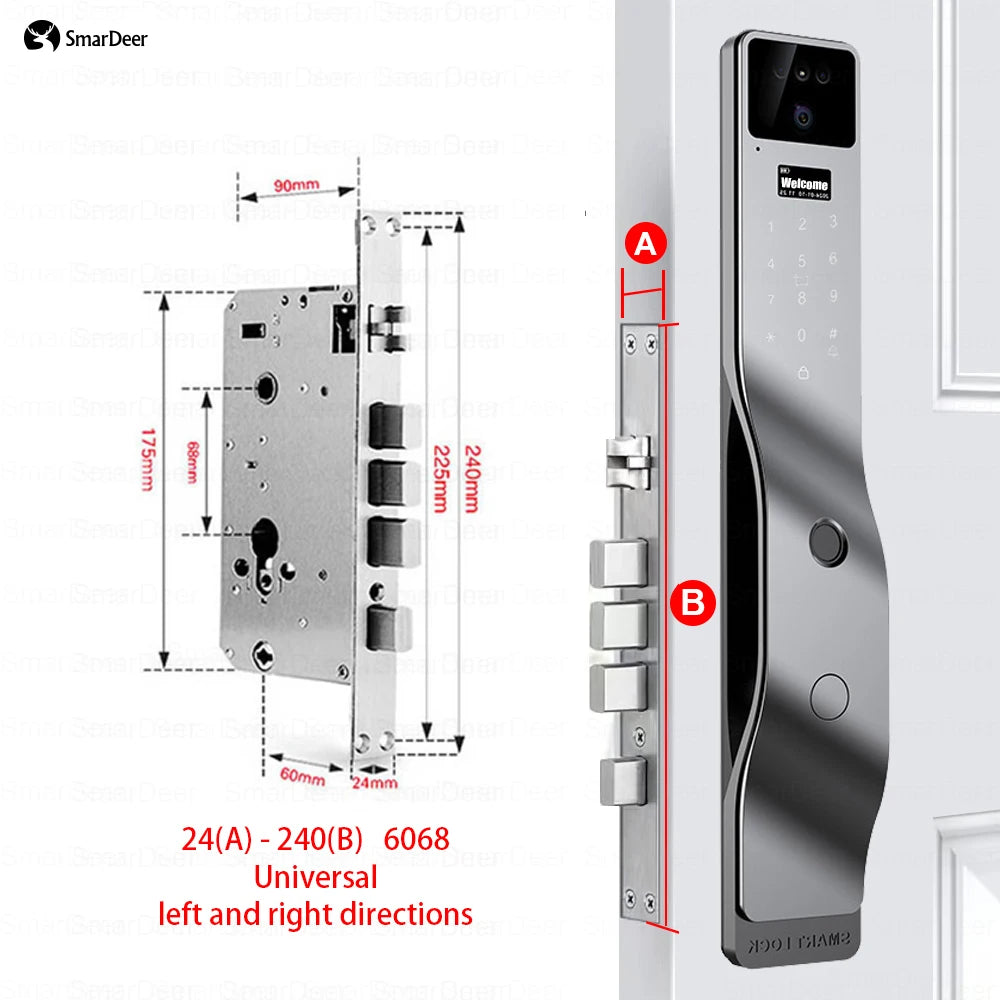 SmarDeer Serrure Connectée 3D Face & Veine Palmaire – CLEVI Paris