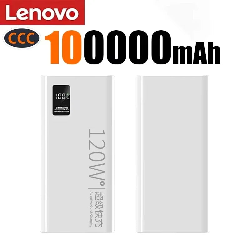 Batterie Externe Lenovo 120W Qi Sans Fil LED 50-200000mAh – CLEVI Paris