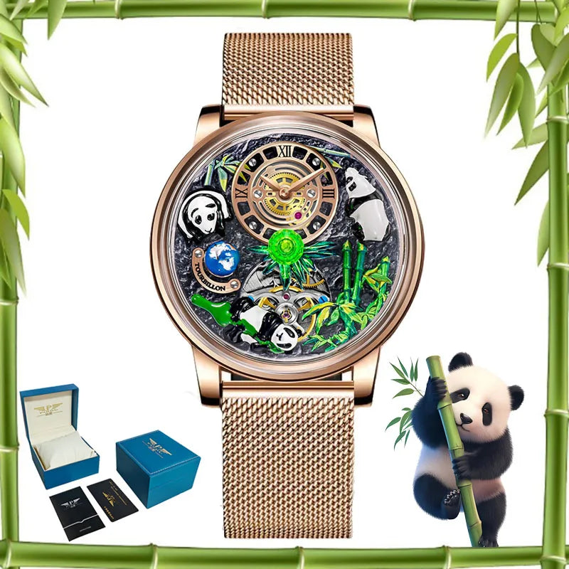 Montre Mécanique PINDU Panda Trésor National – CLEVI Paris