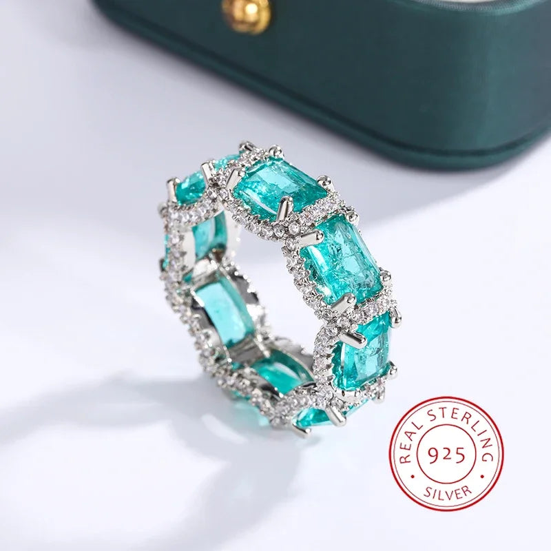 Bague Aigue-Marine Topaze Argent 925 – CLEVI Paris