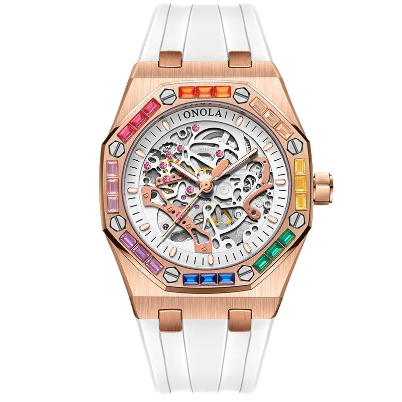 Montre Mécanique Automatique Homme PAULAREIS P 3834D – Squelette Lumineux Bracelet Silicone