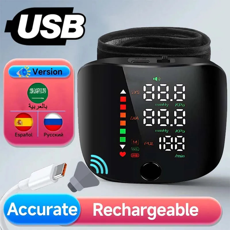 Tensiomètre Bras Tactile LED Rechargeable Vocal 5 Langues – CLEVI Paris