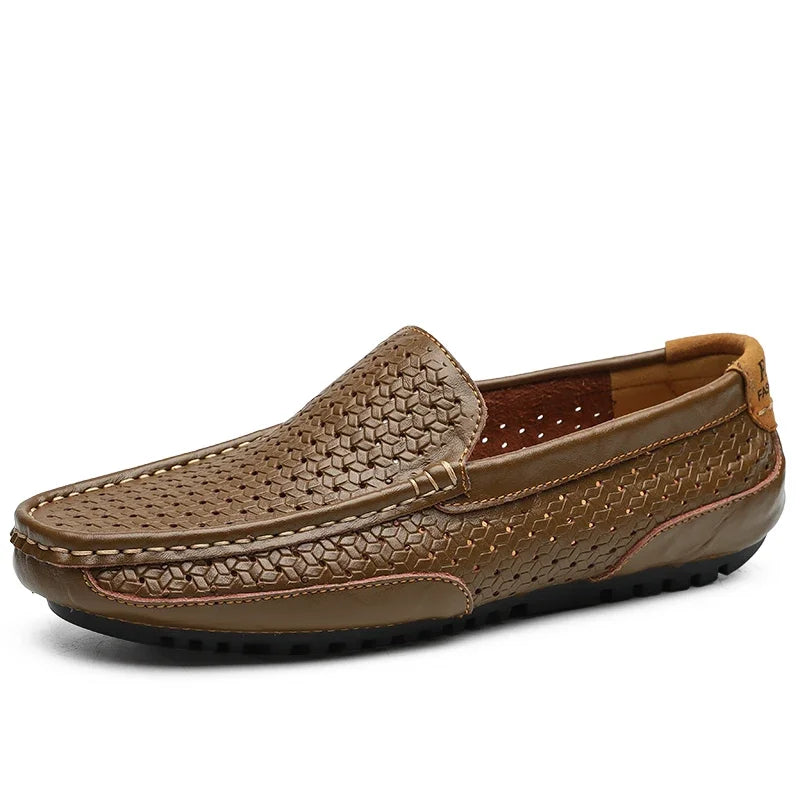 Mocassins Cuir Véritable Ajourés Homme Respirants Slip-On | 7 Coloris – CLEVI Paris