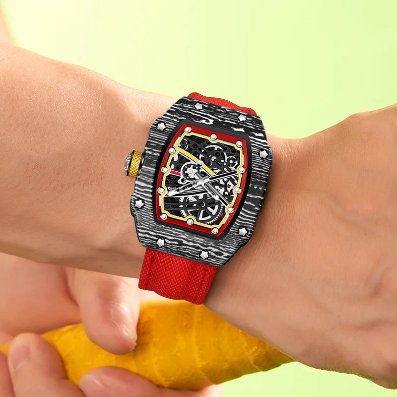 Montre Quartz Unisexe G-2301 – Ultra-Fine Tonneau, Bracelet Nylon & 8 Coloris Sport