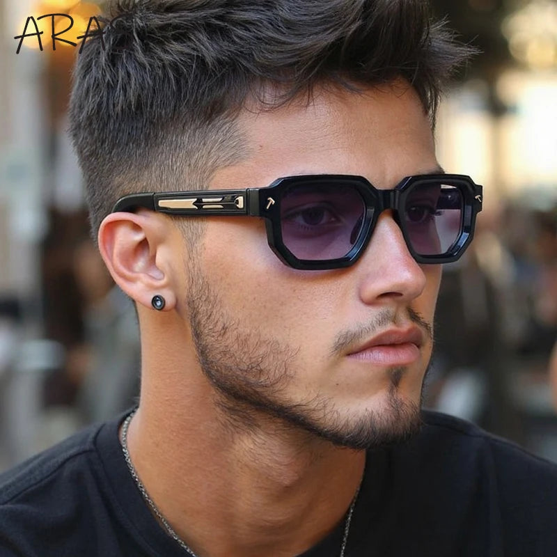 Lunettes de Soleil Carrées Polarisées Homme – Style Vintage Conduite UV400 – CLEVI Paris