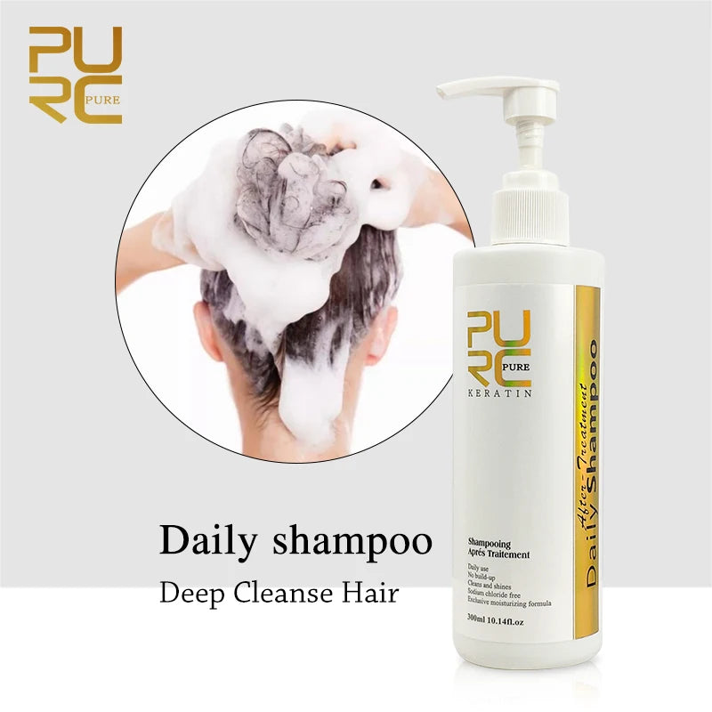 Shampooing Purifiant & Après-Shampoing PURC – Soin Kératine Professionnel, Lissage & Brillance