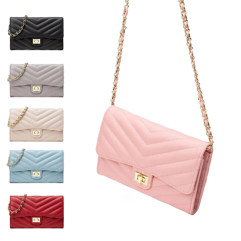 Sac Bandoulière Femme Motif V Grande Capacité 6 Coloris Poche Zipée – CLEVI Paris