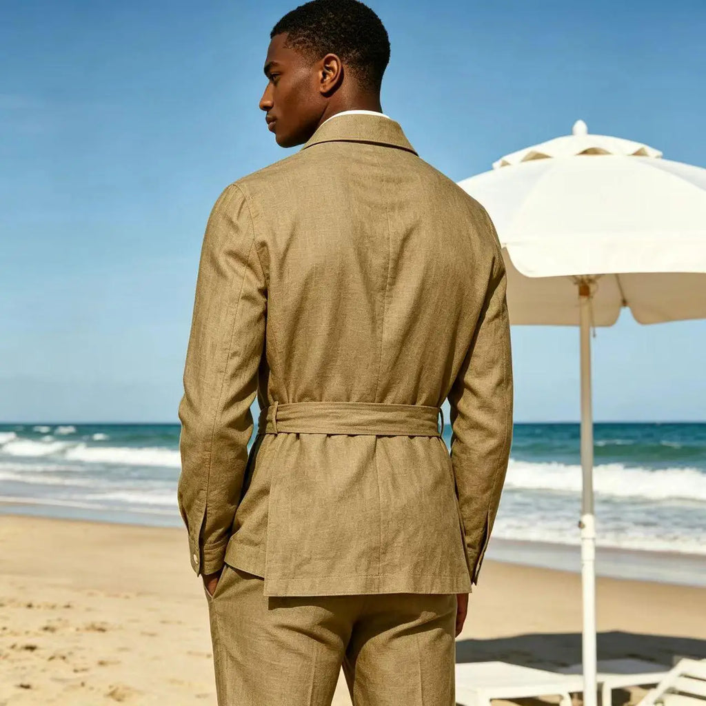 Costume lin-coton homme 2 pièces – CLEVI Paris