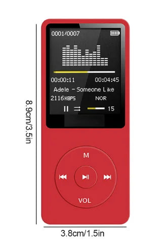 Lecteur MP3 Ultra-Slim Bluetooth FLAC FM TF 128Go 10h Sport Walkman – CLEVI Paris