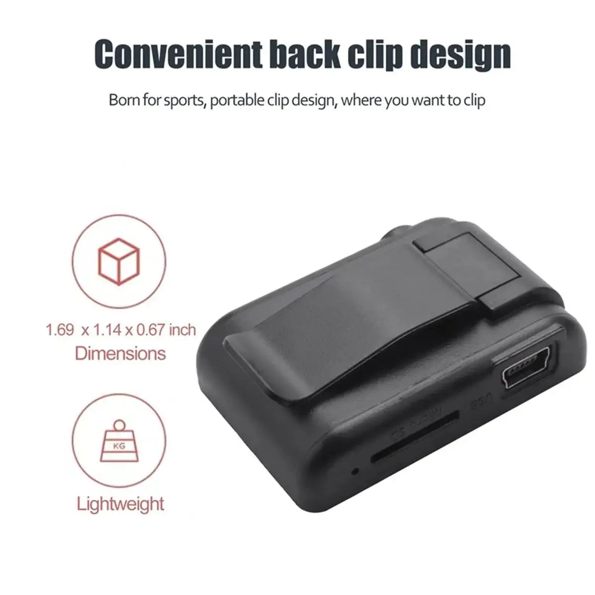 SEamopar Mini Lecteur MP3 Clip TF 16Go 4h Ultra-Compact 26g – CLEVI Paris