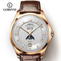 Montre Homme LOBINNI 40mm Automatique Calendrier Verre Saphir Bracelet Cuir – CLEVI Paris