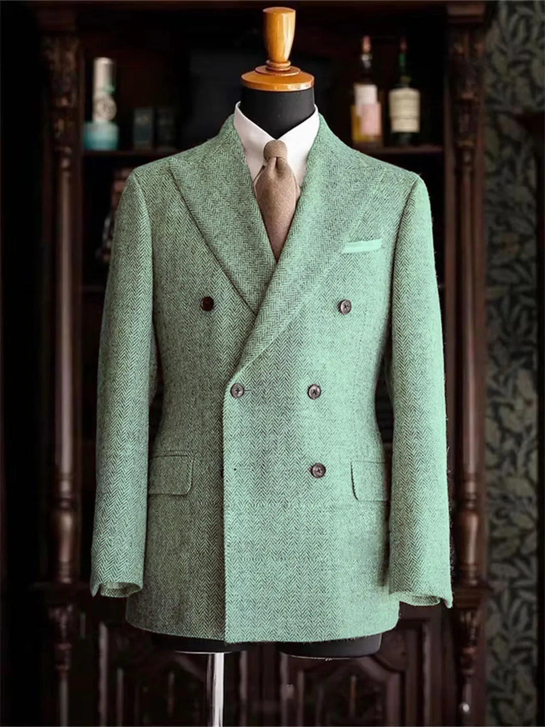 Blazer homme double boutonnage à chevrons – CLEVI Paris