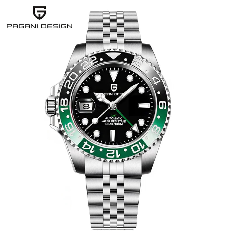 Montre GMT Automatique Homme Pagani Design PD-1662 Saphir Lunette Céramique 100m – CLEVI Paris